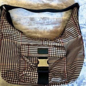 Ralph Lauren Plaid houndstooth shoulder bag - lightweight travel friendly fall